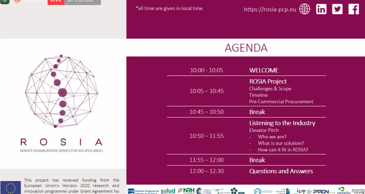 iacs_aragon's tweet photo. Turno para las entidades interesadas en participar en @ROSIA_PCP que nos van a contar su actividad y su posible aportación #ROSIAINFOOMC
@DyCareSolutions
@trilema_salud
@VirtualRehab
@KineActiv
@Bitbrain_ES
Smart Health TV Solution
@Wellola
@ETSIT_UVa
@kinetikoshealth
@infoGMV_es https://t.co/nDAYHtYzpP