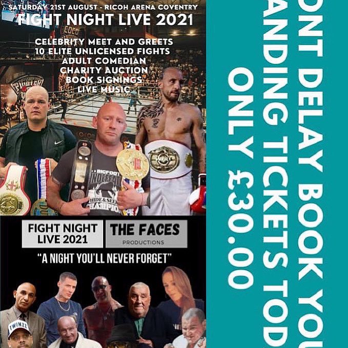FbiVision's tweet image. Please retweet our charity boxing event raising awareness for Knife Crime. Follow us on Facebook Fight Night Live 2021