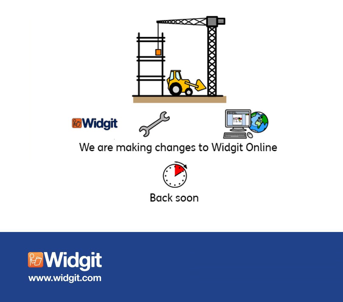 StatusWidgit's tweet image. 🔧As planned, We are making some changes and adding some new features to Widgit Online. We will let you know when everything is back up and running. #WidgitOnline #Widgit