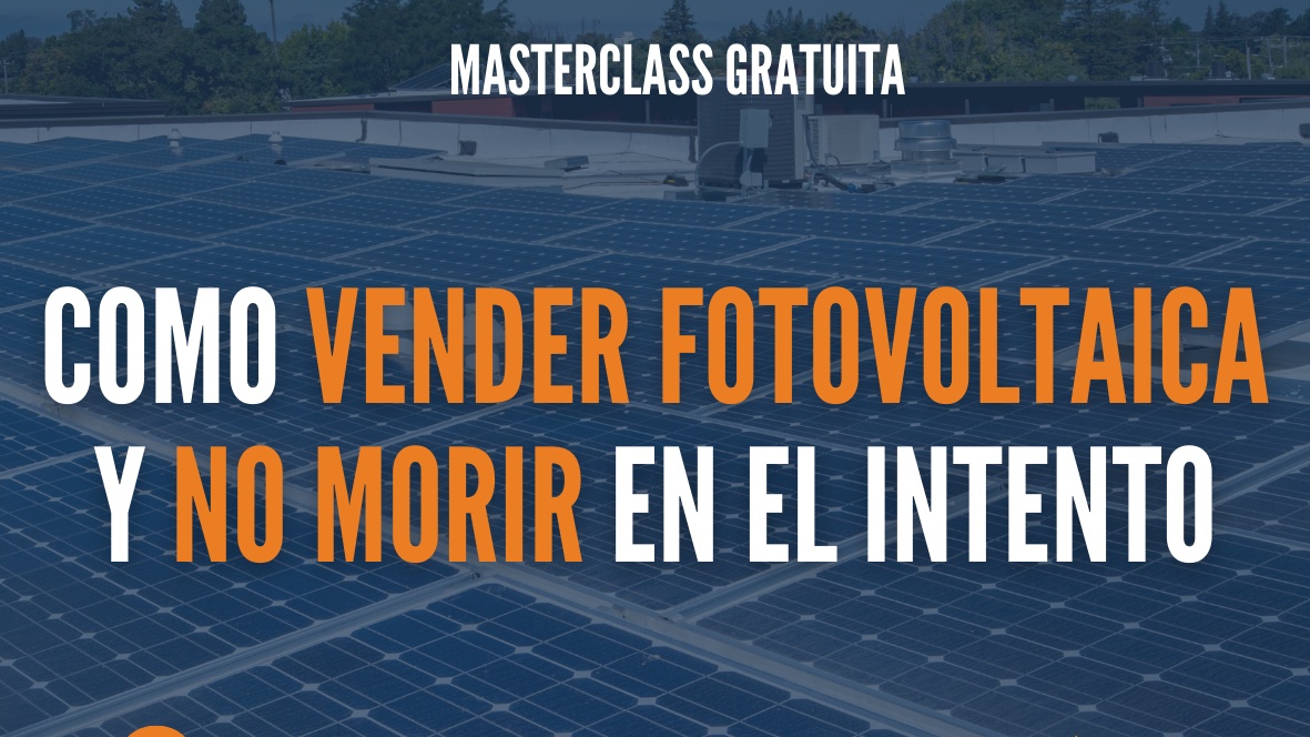 🔖Por si aún no te has enterado, este jueves tenemos una nueva #Masterclass 

💪Como siempre te ayudaremos a descatar en el sector, así que si te interesa VENDER #FOTOVOLTAICA SIN MORIR EN EL INTENTO, pincha ahora mismo en este enlace 👉bit.ly/2SGGDkO e inscríbete