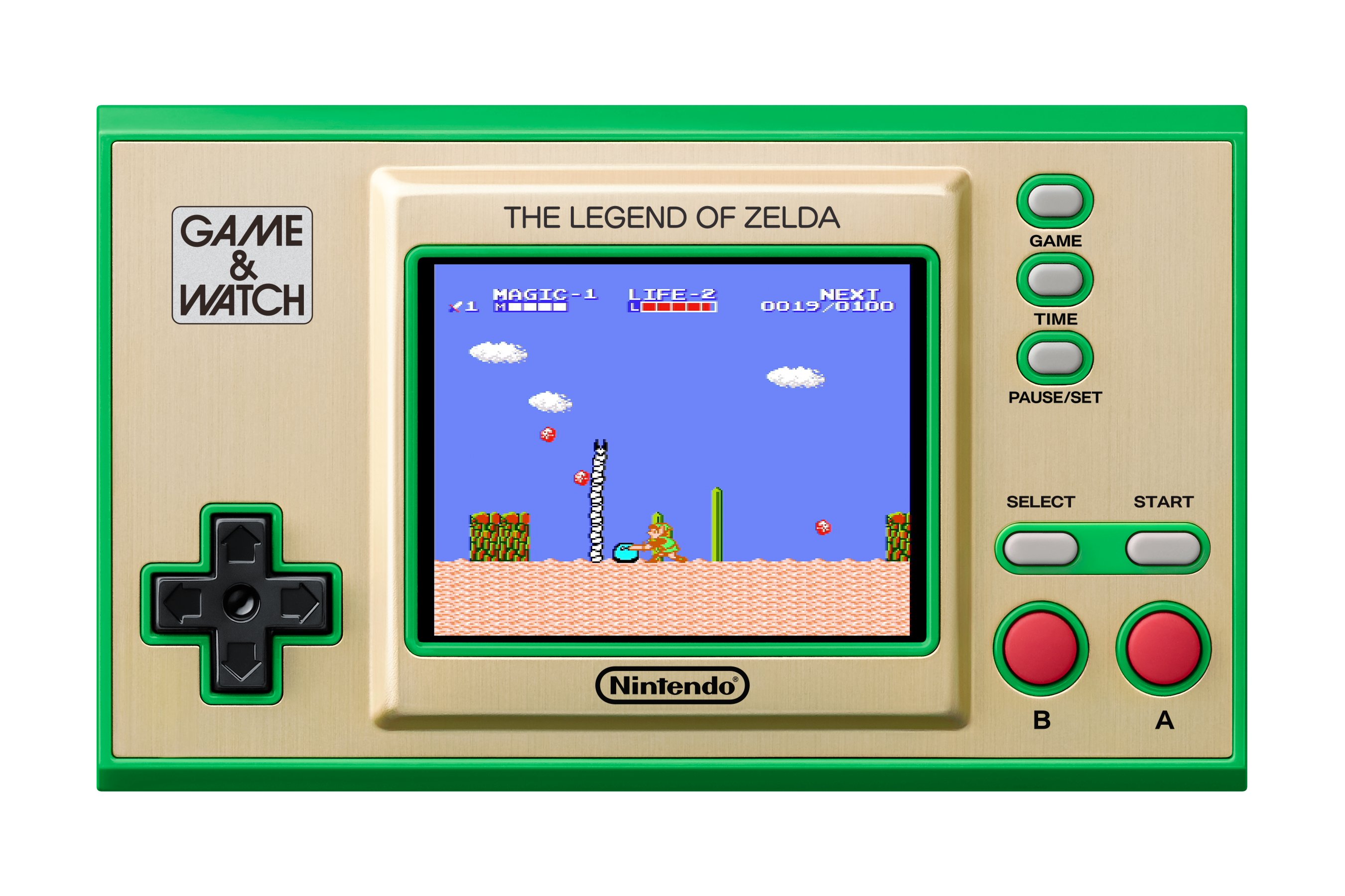 ゼルダの伝説 1987年にファミリーコンピュータ ディスクシステムで発売した リンクの冒険 シリーズでもめずらしい横スクロールアクションで 勇気のトライフォース を求め冒険へ旅立ちます ゲームアンドウオッチ ゼルダの伝説 T Co