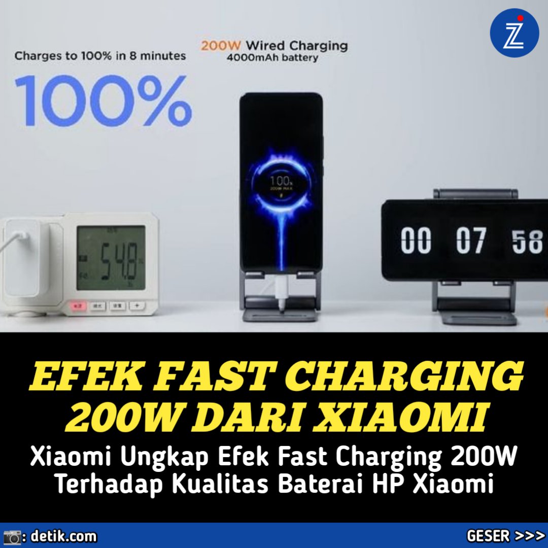 InfozoneTechno's tweet image. Xiaomi belum lama ini memamerkan teknologi fast charging 200W yang bisa mengisi penuh baterai ponsel 4.000 mAh dalam waktu delapan menit
.
#technews #technologynews #techinfo #technologyinformation #abouttech #abouttechnology #fastcharging200w #fastchargingxiaomi #fastcharging