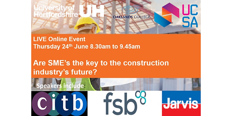 Are SMEs the key to the construction industry’s future??

Join us, and industry partners, to discuss how SMEs are the key to unlocking the future of the construction industry.

📅 Thursday, 24 June 
⏰ 8:30am – 9:45am

Register for your free place now
👇 
bit.ly/3x9CYKT