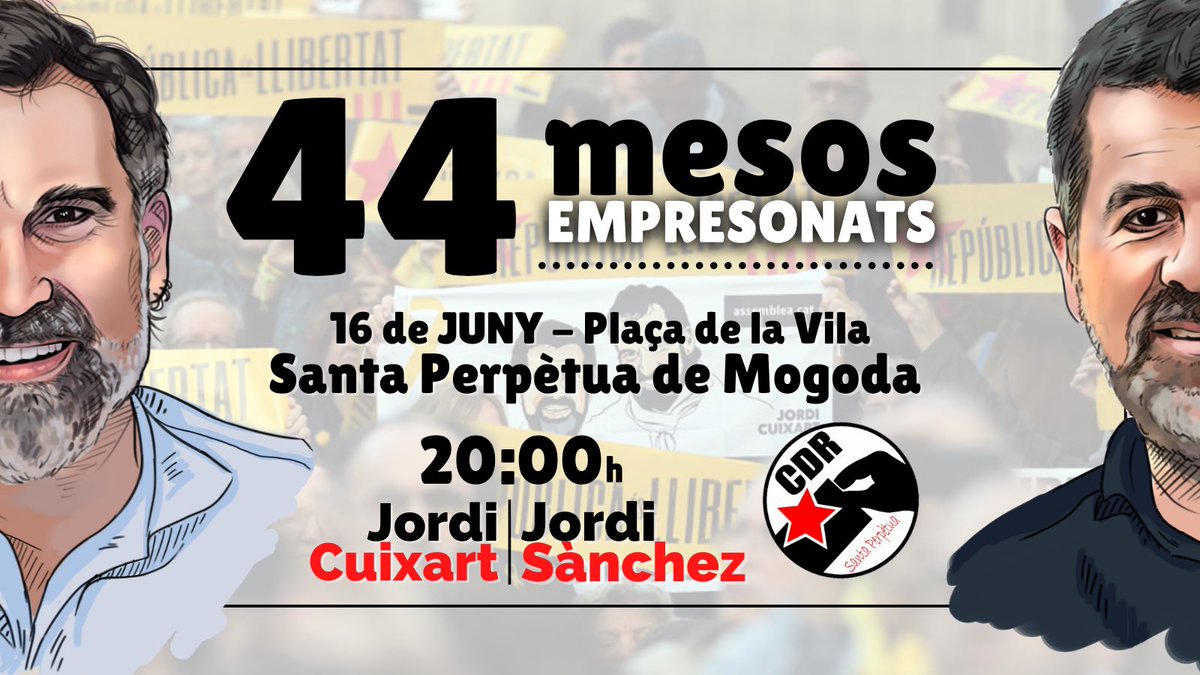 🔴 RECORDATORI!

Ens tornem a veure com cada mes a les 20:00h a la Plaça de la Vila de #SantaPerpètua.