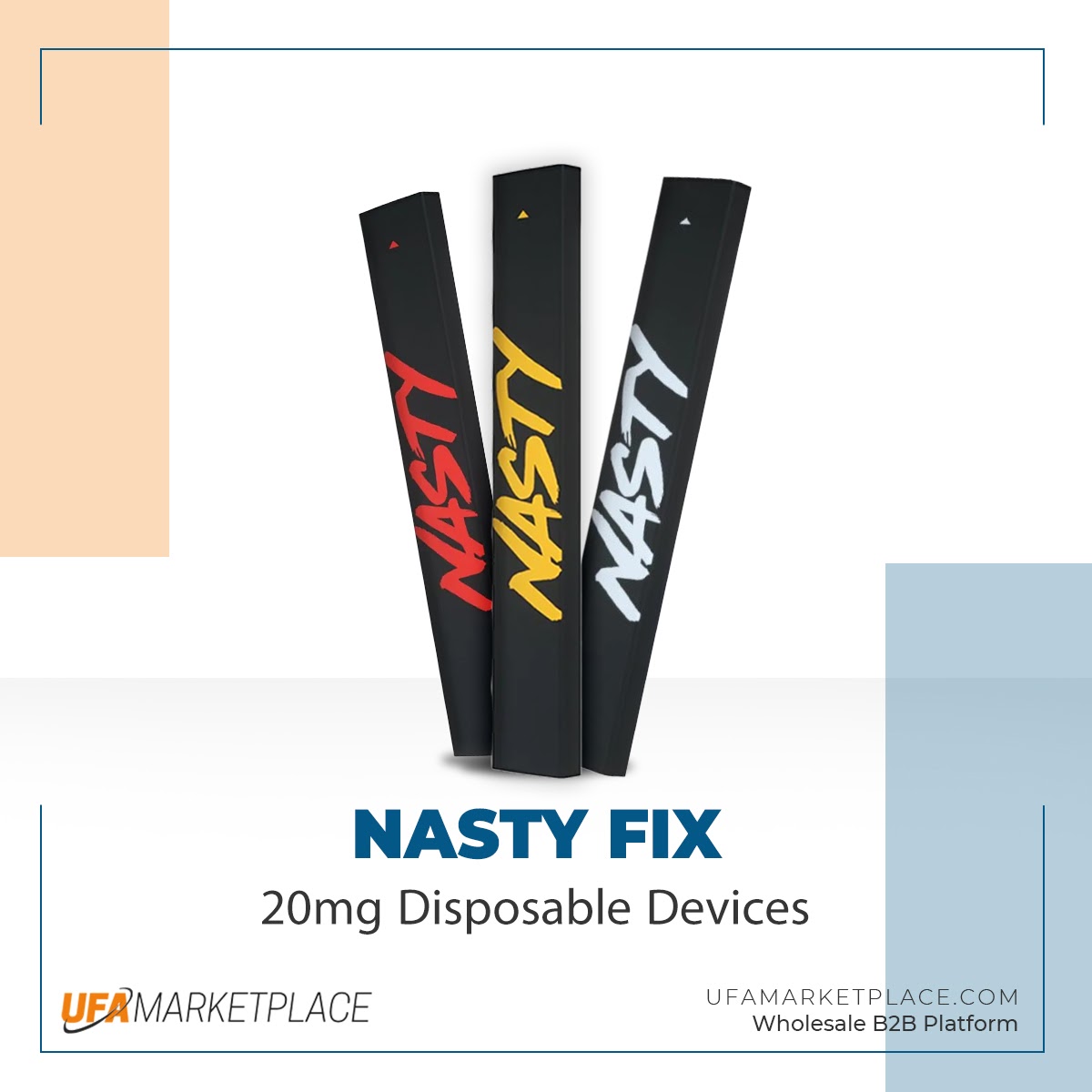 Unique and magnificent disposable vape devices by the Nasty Fix are available on the UFA Marketplace.

Visit: bit.ly/2TfUEGm
.
.
.
#UFAMarketplace #UFATrader #NastyFix #Nasty #DisposableDevices #DisposableVape #DisposableKits #b2bmarketplace #vapedistributor #vape