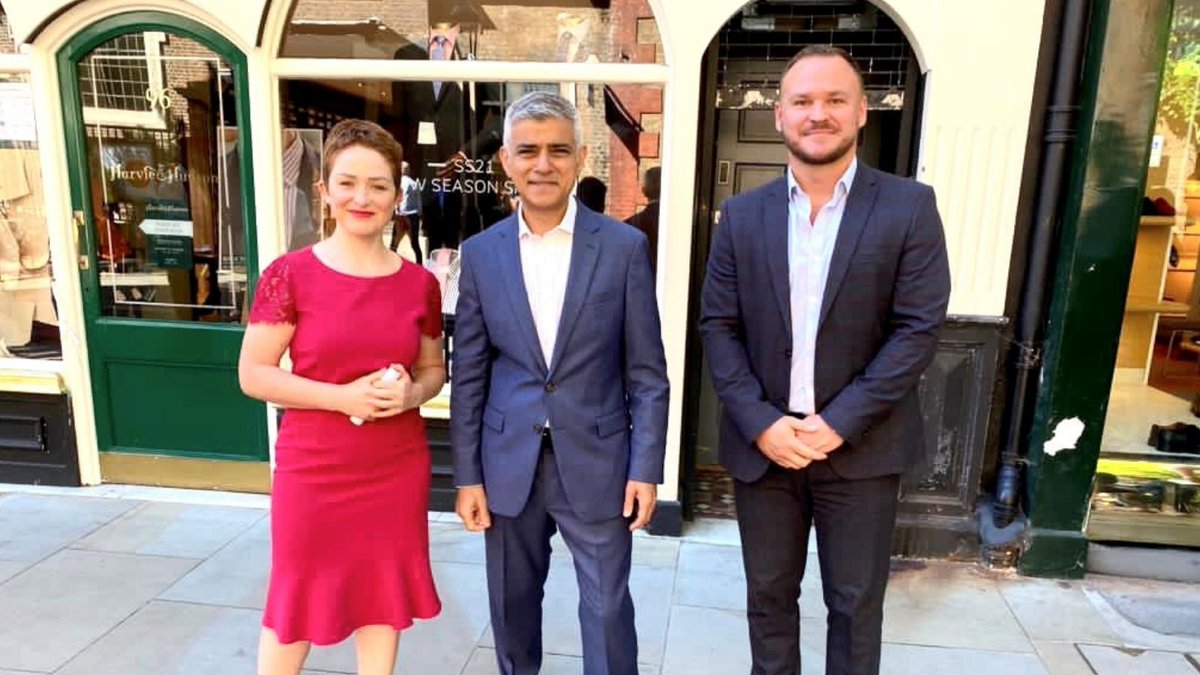 HOLBID's tweet photo. Today we hosted the @MayorofLondon’s visit to the #WestEnd with members inc @TheWolseley, @paxtonscheese &amp; @Hatchards to discuss the key challenges as govt support comes to an end. We look forward to working with the Mayor &amp; his team to drive London's recovery. #letsdolondon https://t.co/EdScEaCyIJ