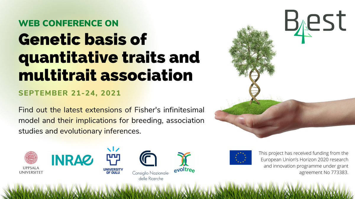 B4EST_EU (@b4est_eu) on Twitter photo Web conference on genetic basis of quantitative traits & multi-trait association 21 โ 24 September 2021. Hosted by #B4EST_EU with @evoltreeNW. Aimed at PhD students & postdocs with background in population genetics and/or quantitative genetics bit.ly/3cKsLwV <a href="/UniOulu/">University of Oulu</a> Web conference on genetic basis of quantitative traits & multi-trait association 21 โ 24 September 2021. Hosted by #B4EST_EU with @evoltreeNW. Aimed at PhD students & postdocs with background in population genetics and/or quantitative genetics bit.ly/3cKsLwV <a href="/UniOulu/">University of Oulu</a>