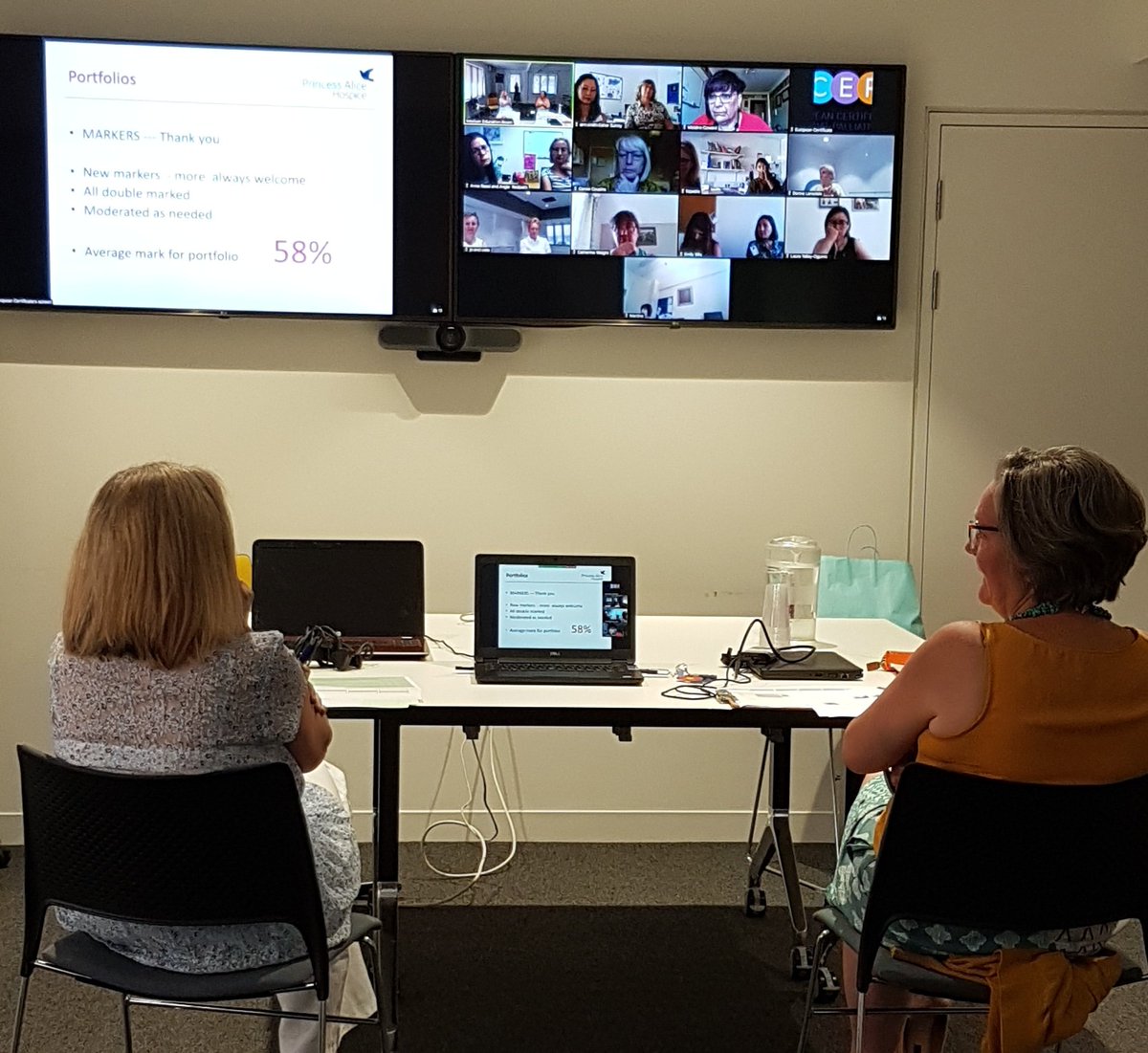 janeeberg's tweet photo. Fantastic enthusiastic examiners for #ECEPC meeting @PAHeducation to prepare for the day https://t.co/K34L3QhMKX