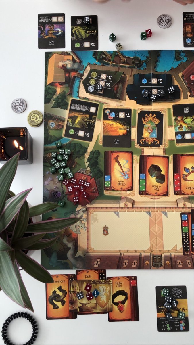 BoardGamesTeam's tweet photo. Kings Forge with the Glasswork and the Apprentices expansion! @starlinggames 🎲

Playing it with 3 players is our favorite. Things can change any minute! 🤩

 #boardgames #boardgamers #tabletopgames #kingsforgeglass #kingsforge #kingsforgeapprentices #starlinggames https://t.co/b7qhGF54Xf
