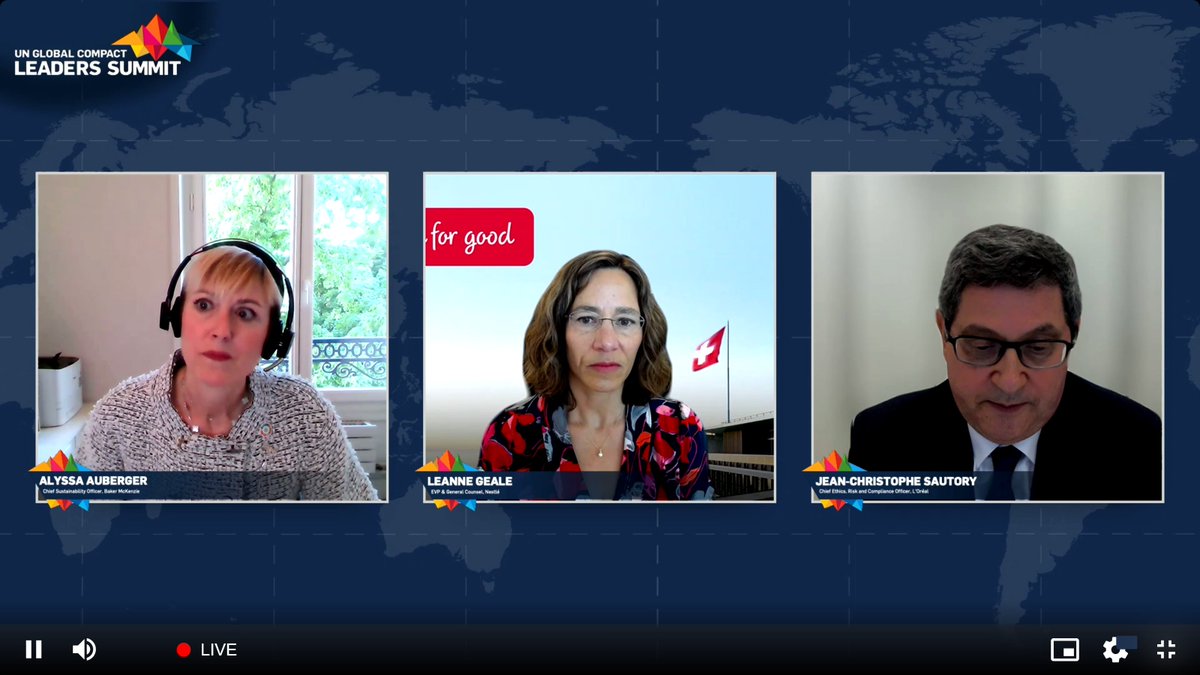 During the 'Road to Transformational #Governance' the speakers highlight SDG 16 and the role of trust and ethical leadership in its successful implementation in businesses especially in a post pandemic world. #LeadersSummit <a href="/globalcompact/">UN Global Compact</a> #esg #humanrights #sustainablefuture
