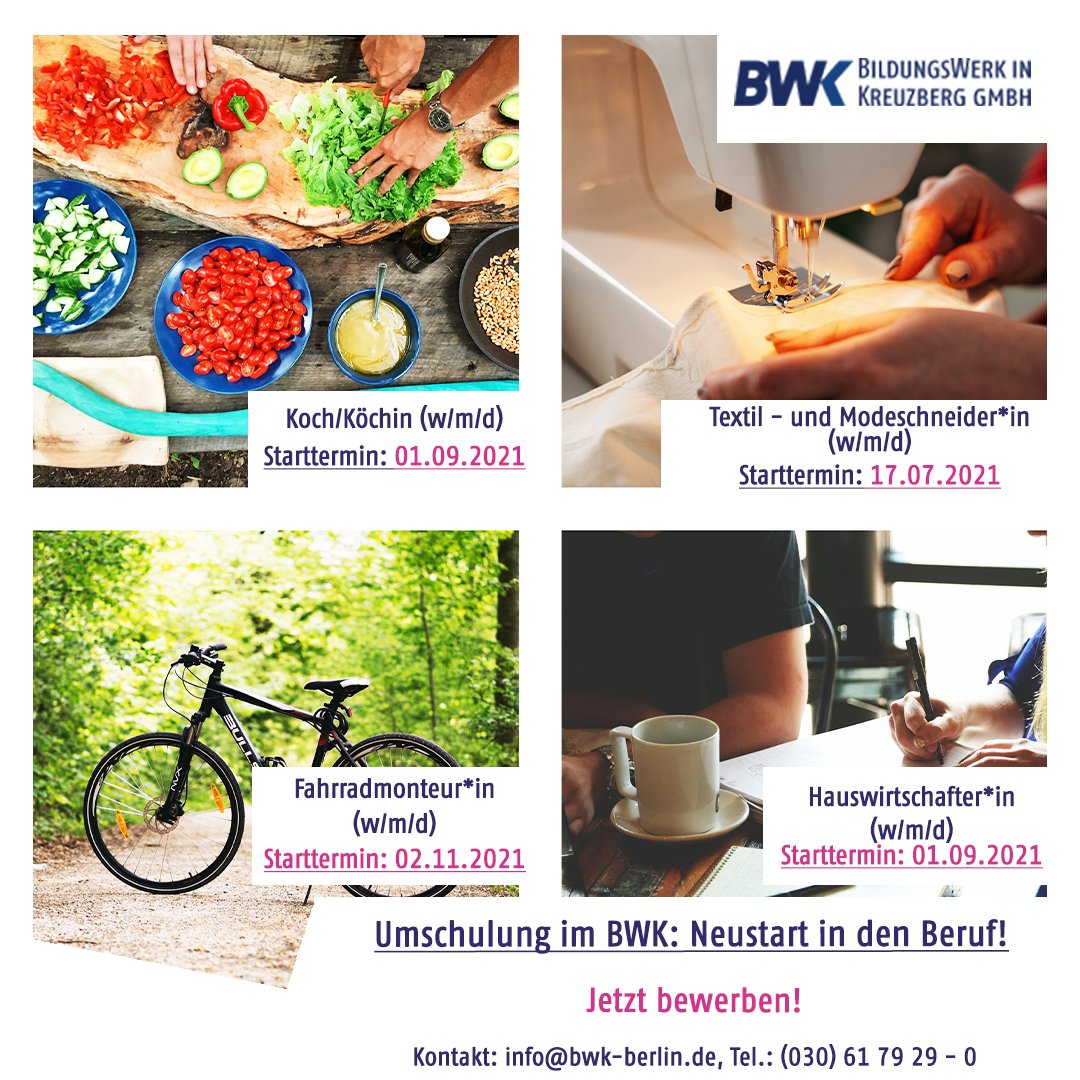 📢Mehr Infos: bwk-berlin.de/umschulung.html