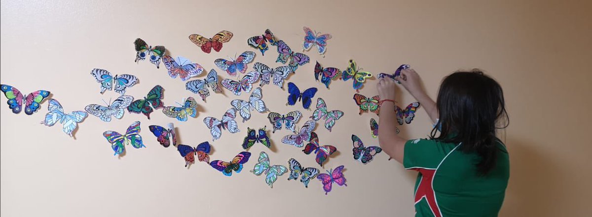 Year 7s made butterflies for their math wellbeing activity!

#DreamInspireAchieve #Year7 #math #Collaborative #WellBeing #Symmetry #RealLifeProblems #IB #DubaiSchools #InThisTogether #TeachUAE