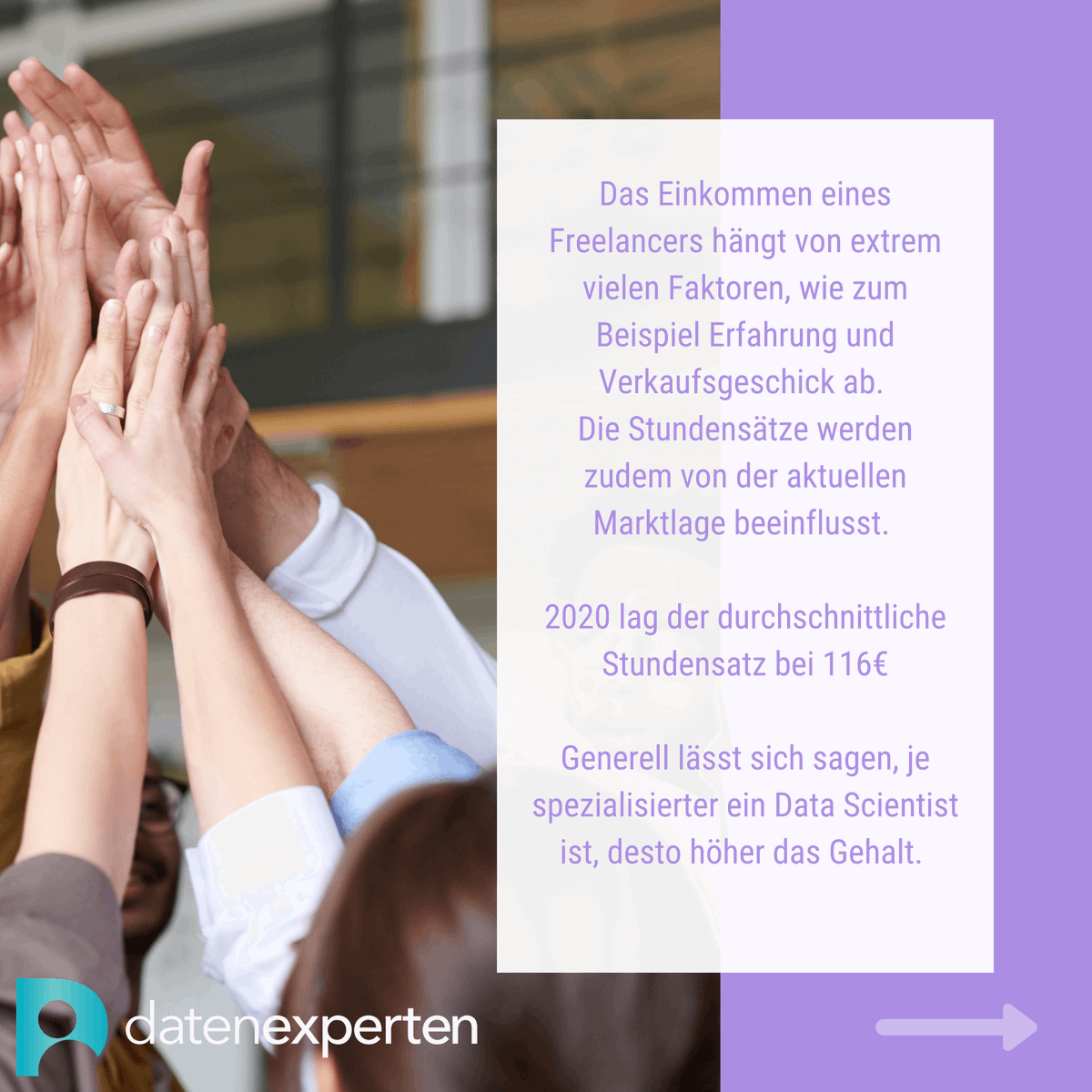Projektmarktcom's tweet photo. Welche Stundensätze sind die Norm für Data Scientists?

https://t.co/sXoNmp11J5

#datenenexperten #machinelearning #softwaredeveloper 
#freelancer #freelance #freiberufler #freiberuflerin #datascience #datascientist https://t.co/1vJBvpV2Lf