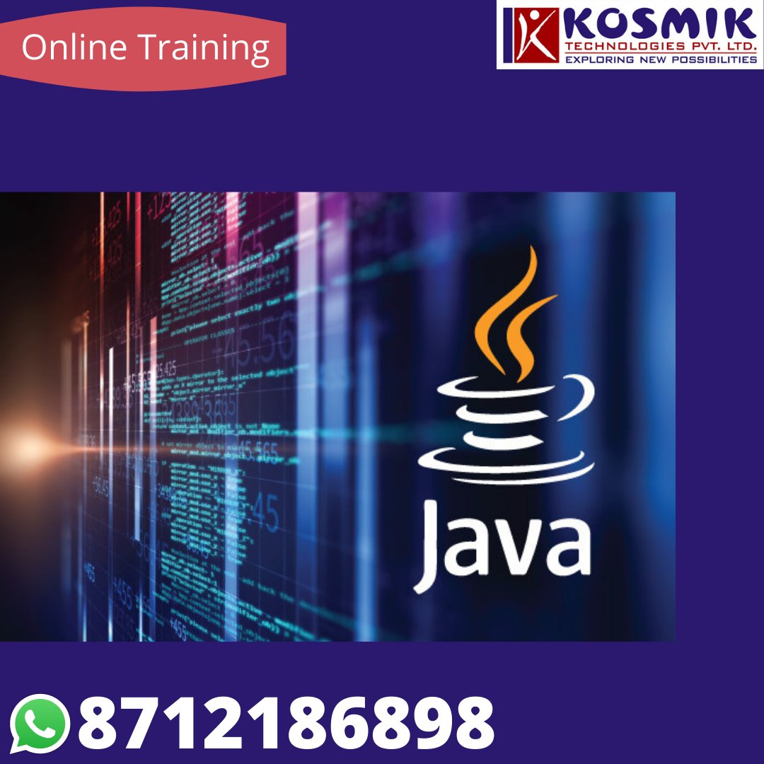 Kosmikteck's tweet photo. JAVA online training
Register for a free demo: https://t.co/cmgrsl4alX
Phone no: 8712186898
#java #javascript #javaprogramming #javascriptdeveloper #JAVAOnlineTraining #Bestjavatraining #javatraining https://t.co/DpCB35If3C