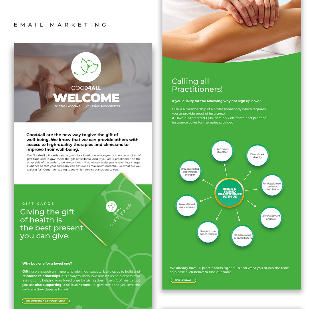 BankhouseMedia's tweet photo. Client: Good4all 👤

Service: Copywriting &amp; Graphic Design ✏️

What they needed: Email Marketing 📝

Email marketing allows you to reach and engage with your target audience in a customised way while still increasing sales at a low cost. https://t.co/aTKZ94jKp0