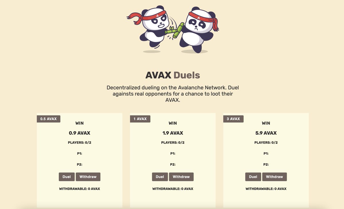 AVAXDuels's tweet photo. Try your luck on AVAX Duels!  #AVAX #Avalanche $AVAX
https://t.co/YO6aAmdOKk https://t.co/4vG6mxUOln
