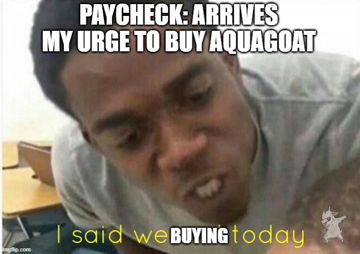 AquaBsc's tweet photo. Don't argue with that urge. BUY, BUY, BUY!!!🐐💎 #AquaGoat #GoatTime #Hodlgang https://t.co/DWGjcilR1Z