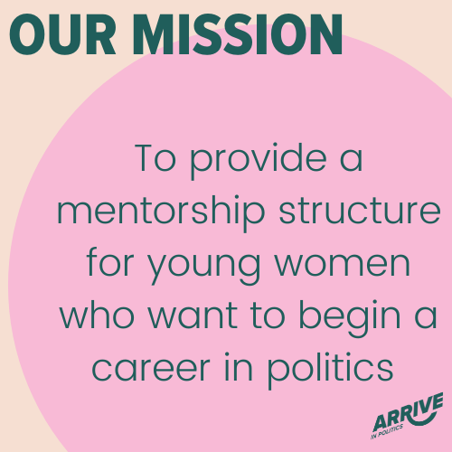 arrivepolitics's tweet photo. Arrive in Politics is committed to closing the political gender gap by encouraging young women to take up a career in politics and support each other in the pursuit of a more equitable future. This is our mission. 

#arriveinpolitics #womeninpolitics #shestands #fastforward15 https://t.co/6K8twoudqM