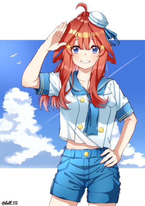 ベルさんがTwitterに投稿した中野五月(五等分の花嫁)のイラスト。