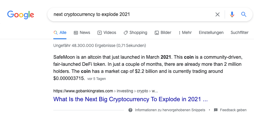 teekenomics's tweet photo. Even Google thinks that @safemoon will explode! #SAFEMOONWALLET https://t.co/JY6KVIZlin