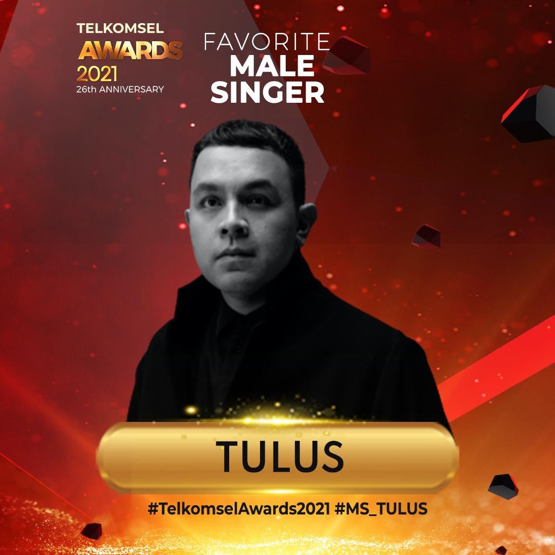 Pilih Tulus dalam kategori "Favorite Male Singer" untuk Telkomsel Awards 2021, dengan cara ketik #TelkomselAwards2021 dan #MS_TULUS di Twitter, serta Facebook kalian.

Periode pengumpulan suara akan berlangsung hingga 18 Juni 2021, pukul 12.00 WIB.