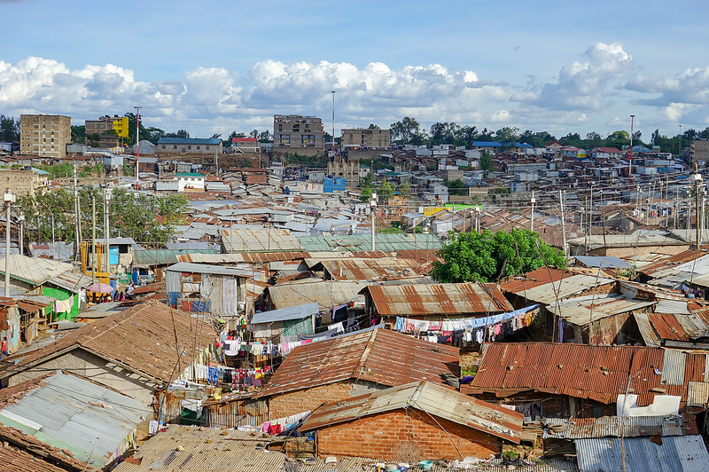Kibera informal settlement in Nairobi, Kenya.
