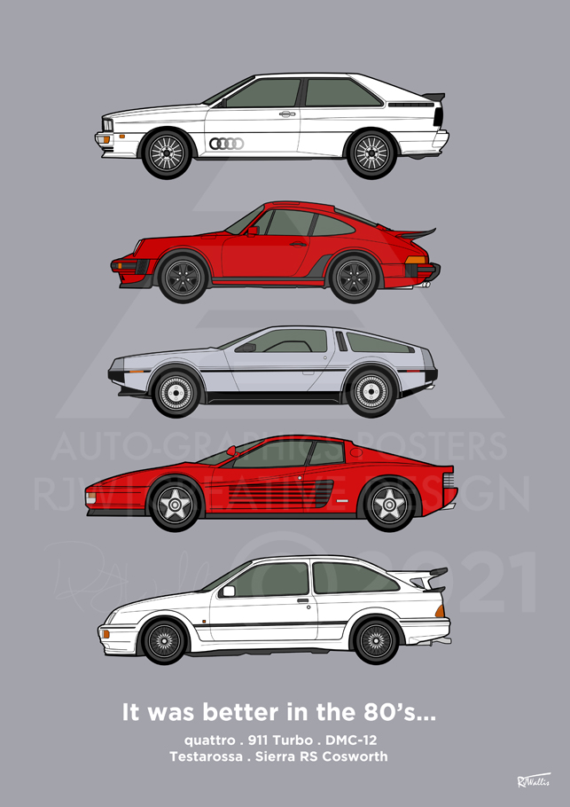 1/2
It was better in the 80's...

#Audiquattro #Porsche911Turbo #DeLoreanDMC12 #FerrariTestarossa #FordSierraRSCosworth

@marcus_t_ward
@jezdrawspicture
@bsillustration
@mrbwa1 
@PaulCowland_ 
@RoadworkUK