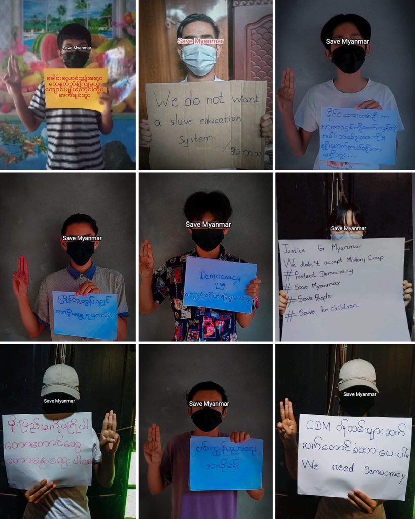 Domestic paper strike was held by students In Kanbauk area of ​​Yebyu Township, Dawei District, Tanintharyi Division in solidarity against military dictatorship and slavery education system. 
#UnfetteredAccessForAids #WhatsHappeningInMyanmar #June16Coup