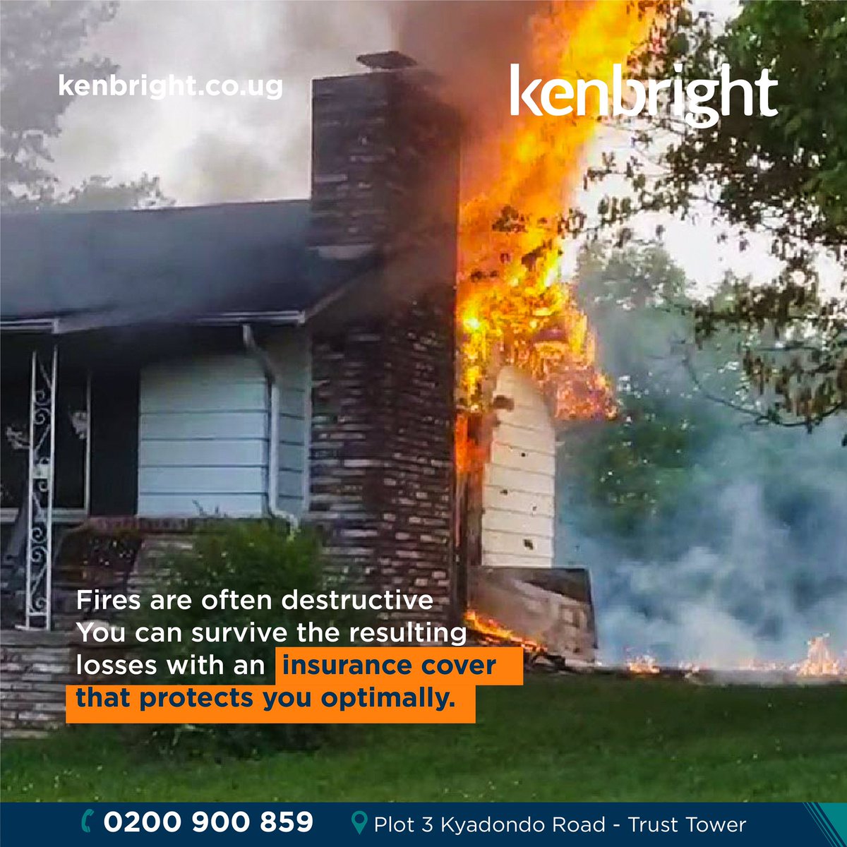 KenbrightUG's tweet image. You can survive the resulting loss from destructive fires with an insurance cover that protects you optimally.

Call 0200 900  859 or visit kenbright.co.ug for more info.

#Kenbright #FireInsuranceCover #WednesdayMood #firedamage #restoration  #propertydamage