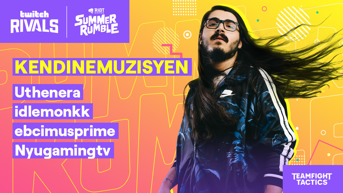 Kaptanımız seçimlerini yaptı! ☀️
<a href="/KendineMuzisyen/">Kemal Can Parlak</a>, Twitch Rivals x Riot Games Summer Rumble'da bizi temsil edecek Kahramanlarını belirledi. 🌫️
👉 Karşınızda Team Kendine Müzisyen: <a href="/Utheneras/">Şükrü Şentürk</a> <a href="/idlemonkk/">Hakan Üçöz</a> <a href="/ebcimusprime/">yağmur</a> <a href="/nyugamingtv/">NYU</a>