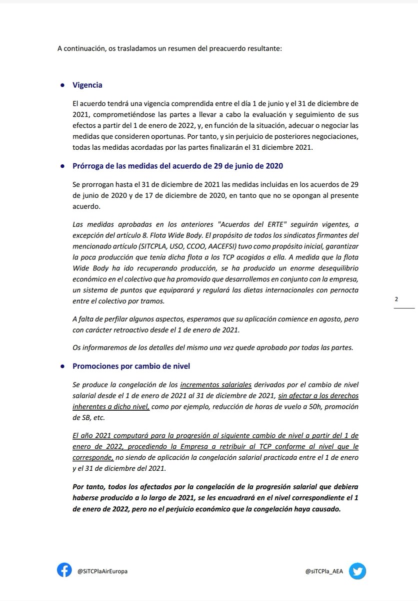 sitcpla_AEA's tweet photo. Como os anunciamos esta mañana, ayer firmamos el preacuerdo de la mesa del ERTE. Solamente una alta participación en la votación demostrarán vuestra opinión al respecto. Adjuntamos el comunicado, saludos! #SITCPLA https://t.co/oHVNF7MxwA