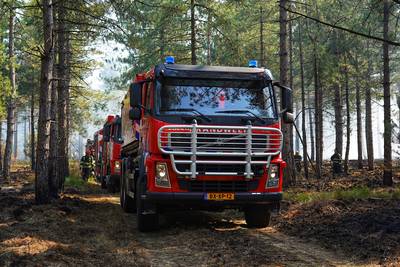 Verhoogd risico op natuurbranden: brandweer patrouilleert met vliegtuig boven de Veluwe..