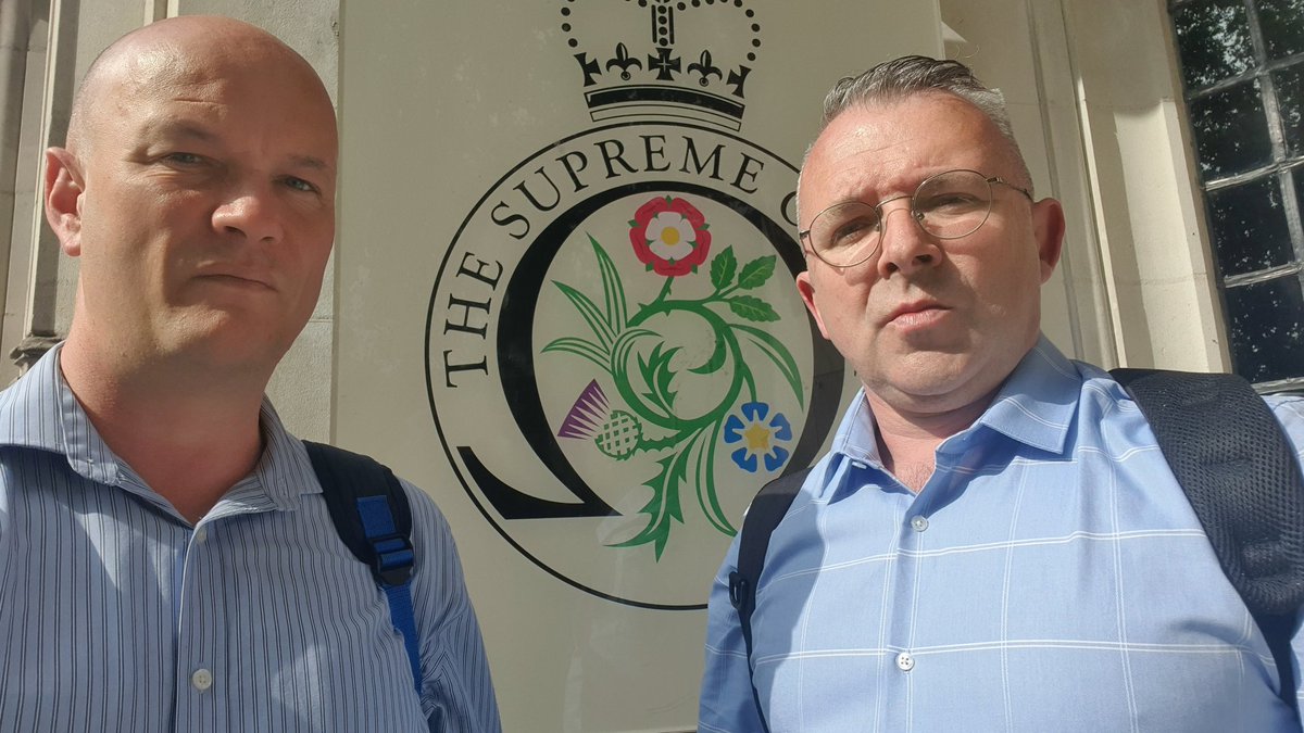 papertrailpro's tweet photo. Day 3 of the Supreme Court case considering the lack of independence in Police Service Northern Ireland's investigations of conflict killings. Here in London with .@NiallOMurchu  of @KinnearAndCo (right) on behalf of the family of Jean Smyth-Campbell. A hugely significant battle https://t.co/rINRuqJiBn