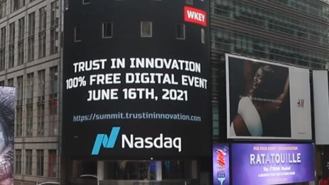 We are right now in Times Square 👀. A huge thank you to <a href="/WISeKey/">WISeKey</a> and <a href="/CreusMoreira/">Carlos Creus Moreira</a> for their initiative and support. 

#TII #TII21 #TrustInInnovation