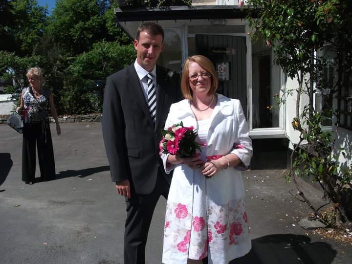 This day 11 years ago I was trying not to stress about getting married the next day lol.  This is last photo I took of the two of us and a wedding pic.  Sidenote: He has since shaved lol #partnersinmischief