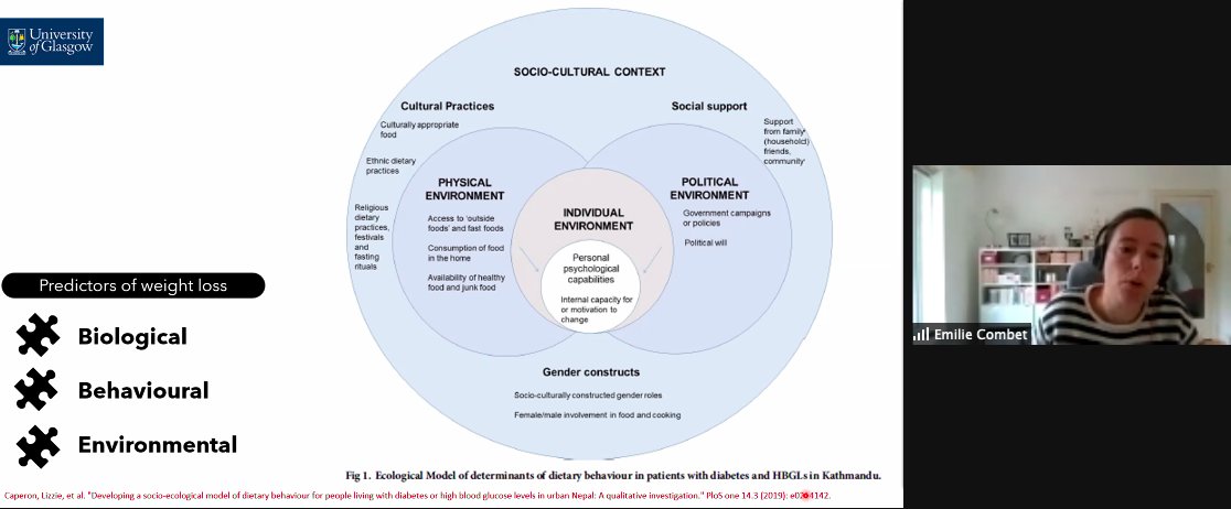 BrownAdey's tweet image. Wonderful workshop by @EmilieCombet &amp;amp; @ChaitongMD  about inter-variability of diets. Discussions on the environmental &amp;amp; biological factors meaning that not one diets fit all, what factors influence success &amp;amp; impact of choosing a diet @BDA_Obesity #BDAObesityEvent