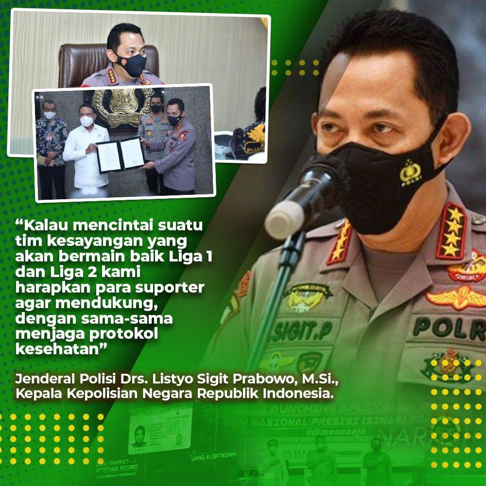 PolsekNgrayun's tweet photo. Dukung tim unggulanmu di Liga 1 dan Liga 2 dengan cara tidak membuat kerumunan dan tetap menjaga protokol kesehatan karena saat ini, kita masih dalam masa pandemi

#Liga1TaatProkes
Kompetisi Masa Pandemi @polisijatim1 https://t.co/Jw86mBSfMq https://t.co/N3bL6dIkdW