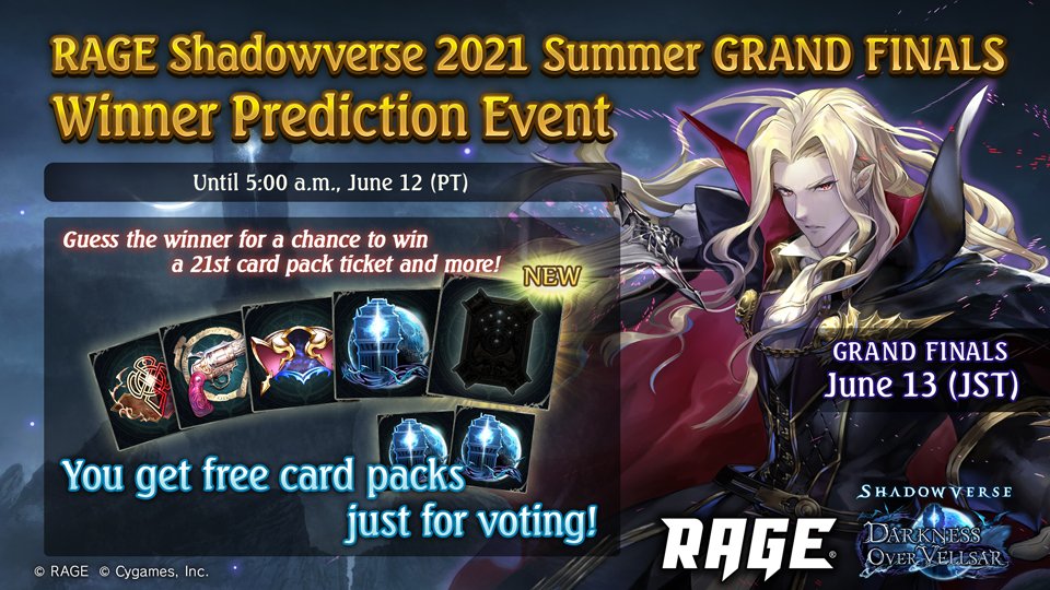 Shadowverse on Twitter "RAGE Shadowverse 2021 Summer GRAND FINALS