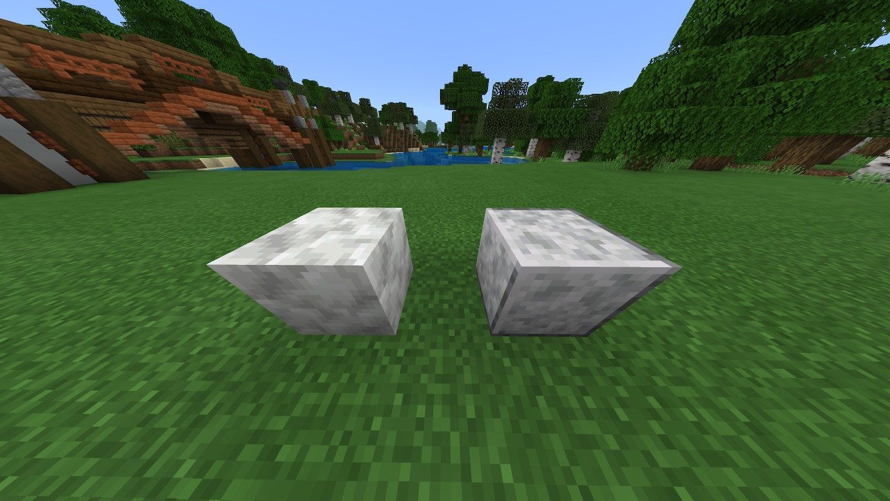 くらcraft 磨かれた閃緑岩と方解石 ふーむ ん まーありだけど 方解石のハーフと階段と壁も欲しいんです それと 凝灰岩もハーフと階段と壁も欲しいんです ディープスレートばっか増えすぎじゃね 建築好きなのでわがままです