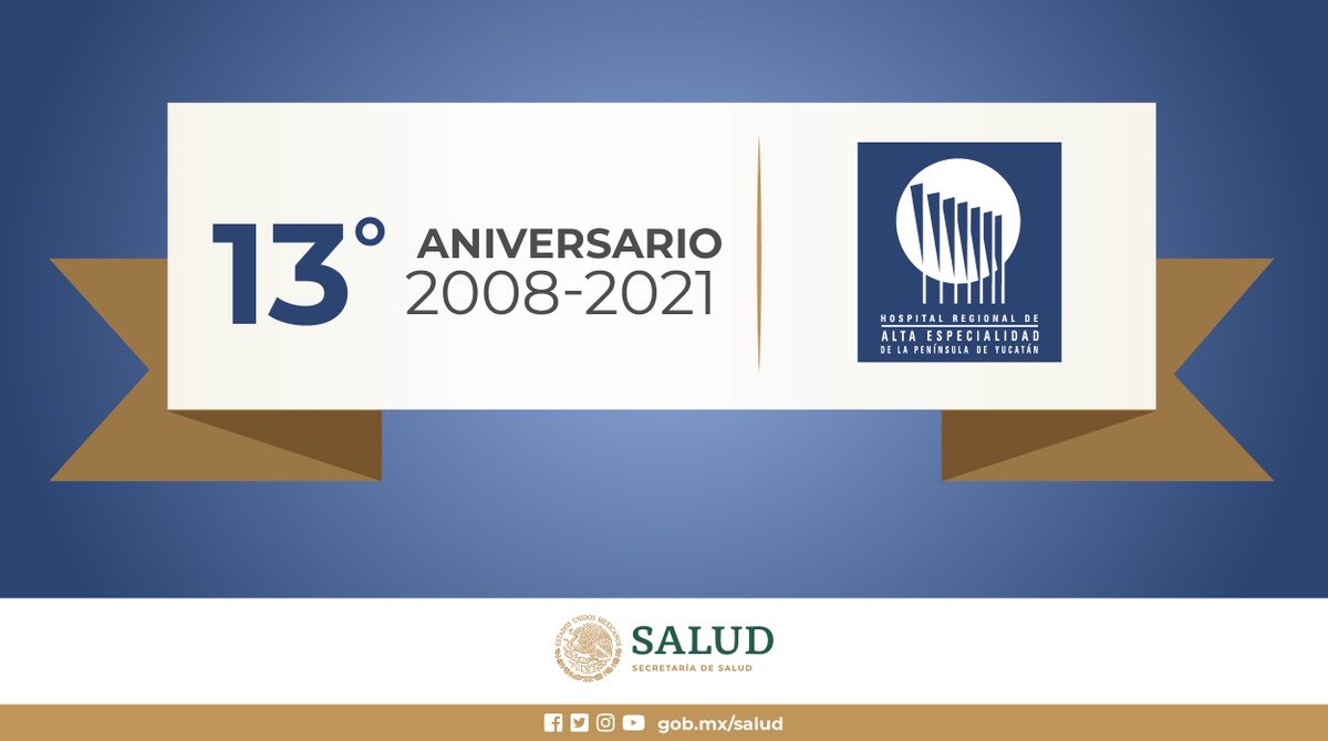 13° Aniversario de <a href="/HRAEPY1/">@HRAEPY</a> 

¡Felicidades! 

Conoce más del hospital en ➡️ gob.mx/salud/hraepy/ 

#MeCuido #PorAmorALaVida