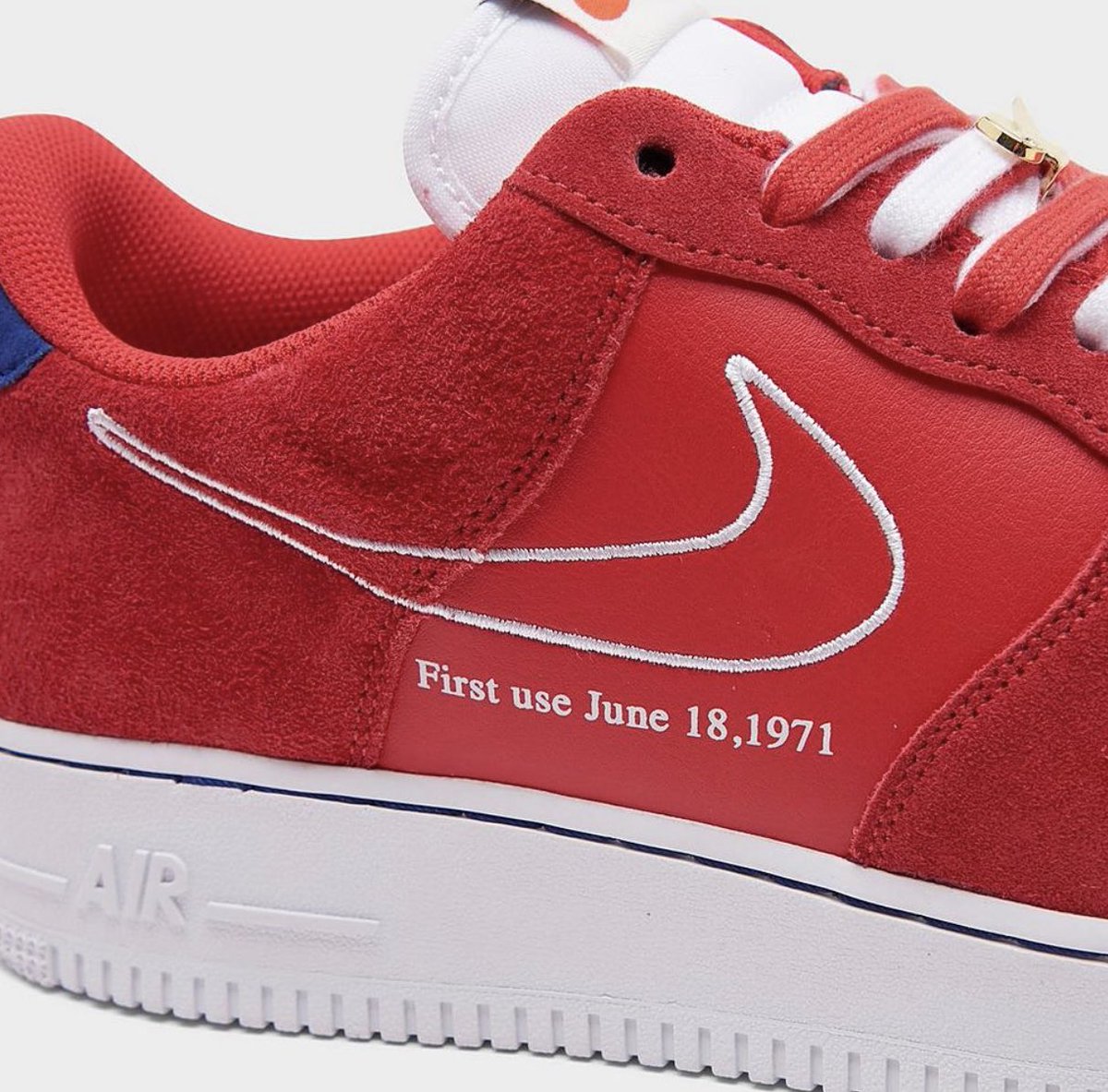 nike air force 1 rood wit