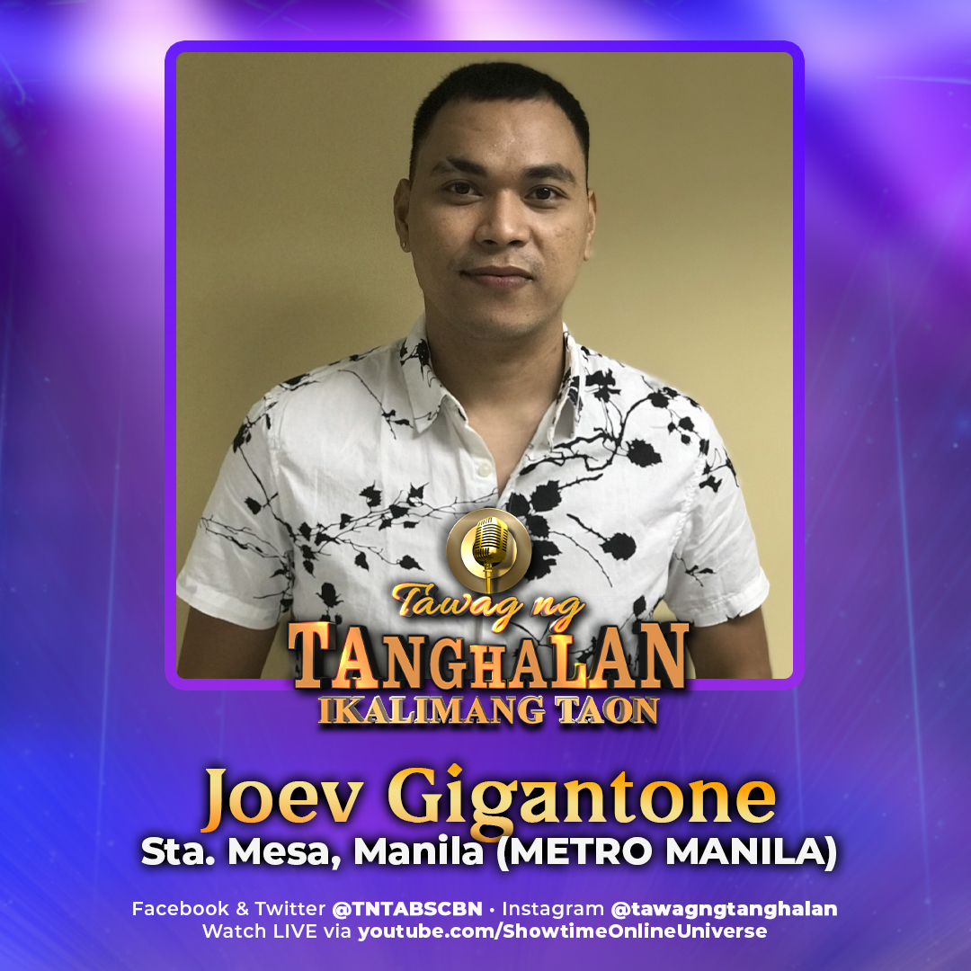 TNTABSCBN's tweet photo. 🎙️ Ang pambato mula sa Metro Manila - JOEV GIGANTONE!
#ShowtimeNaysDay #Joev
Watch here: https://t.co/SN9qx2UbBe https://t.co/OOV2LEf3vd
