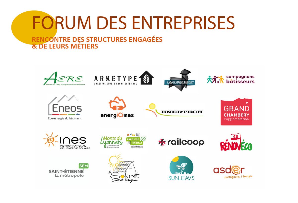 Venez rencontrer des structures engagées pour la transition énergétique samedi 12 Juin de 14h à 16h autour du forum des entreprises et des métiers de la transition énergétique organisé par l’ASDER au Phare de Chambéry ‼️ 
➡️En savoir plus : asder.asso.fr/12juin/
