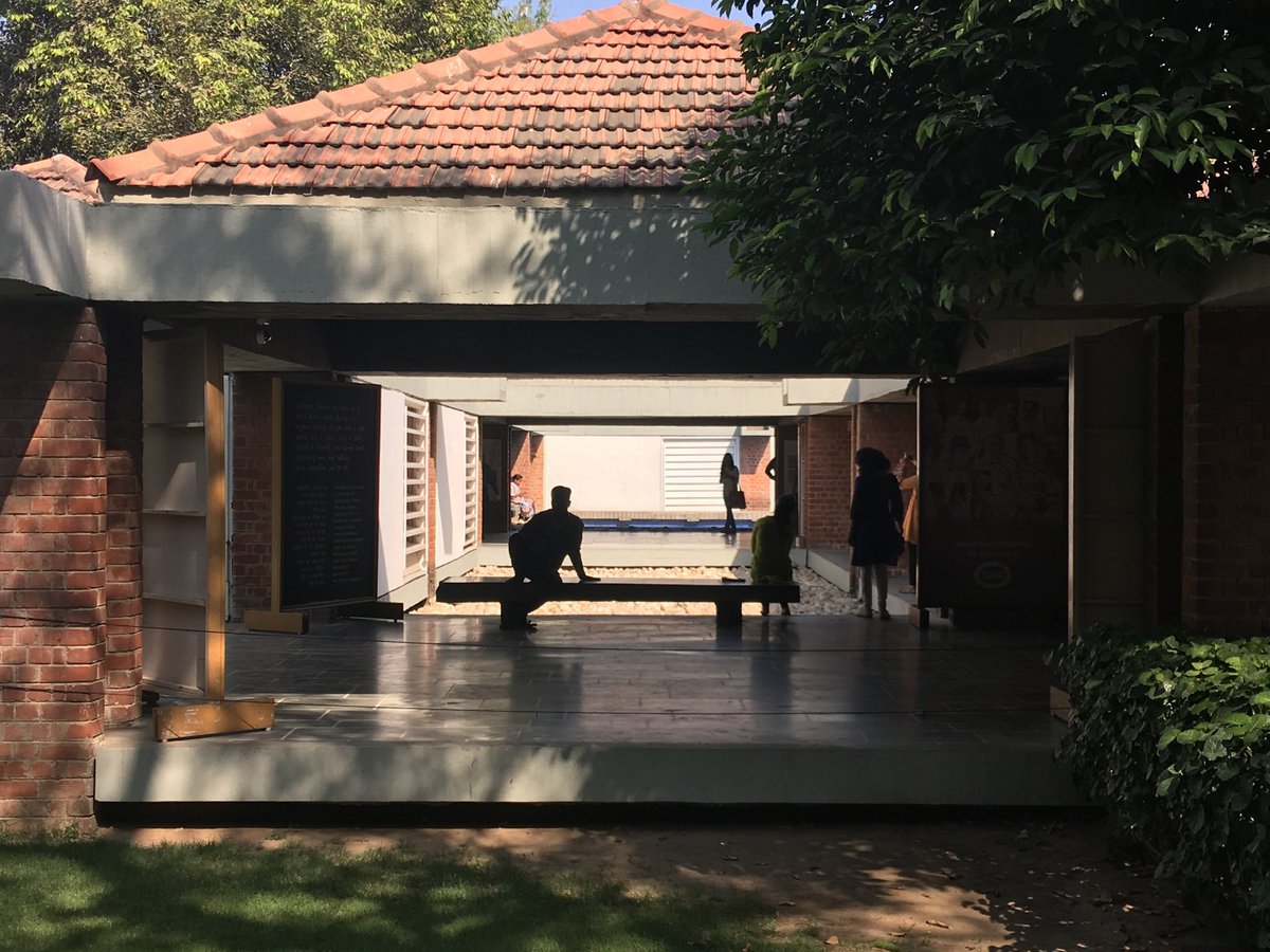 bharatheritage's tweet photo. Gandhi Ashram, Ahmedabad. Simplicity in architecture replicating Gandhiji’s personality. If you wish to study energy and aura in modern architecture, this is the place to be. https://t.co/oG95JXnX1N