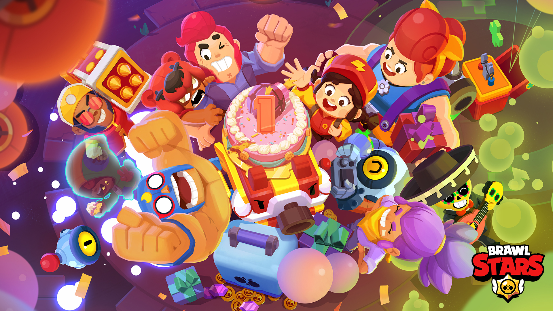 Brawl Stars On Twitter Today Is Brawl Stars 1st Anniversary In China How About If We Celebrate It With 9 Days Of Daily Rewards Including Boxes Pins And A Free Skin - anniversary gift brawl stars