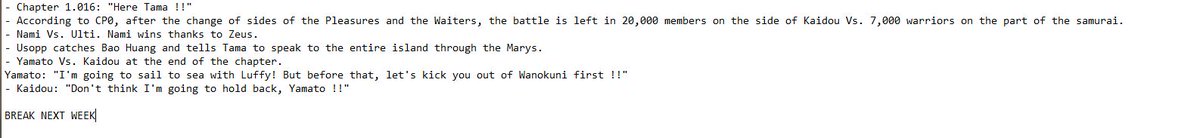 Orojapan One Piece Chapter 1 016 Spoilers Onepiece1016 Onepiece
