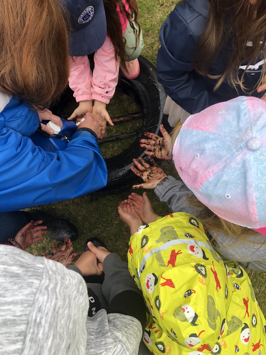 Rainy days bring puddles to jump in and mud to play with. We have been loving the weather this week <a href="/EJSMSchool/">Ecole J S McCormick</a>!