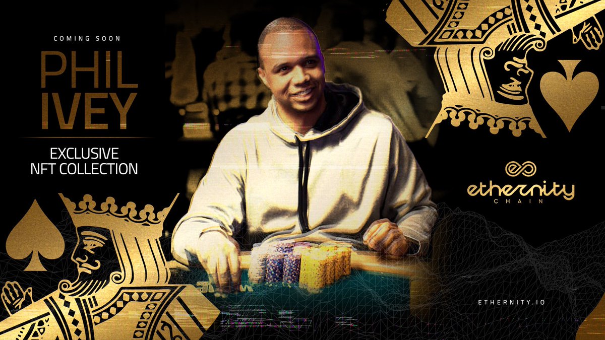 🃏We have some serious cards up our sleeve... starting with this Ace 💎The @philivey Authentic Licensed #aNFT collection, coming soon to Ethernity Chain ♦️♠️♥️♣️