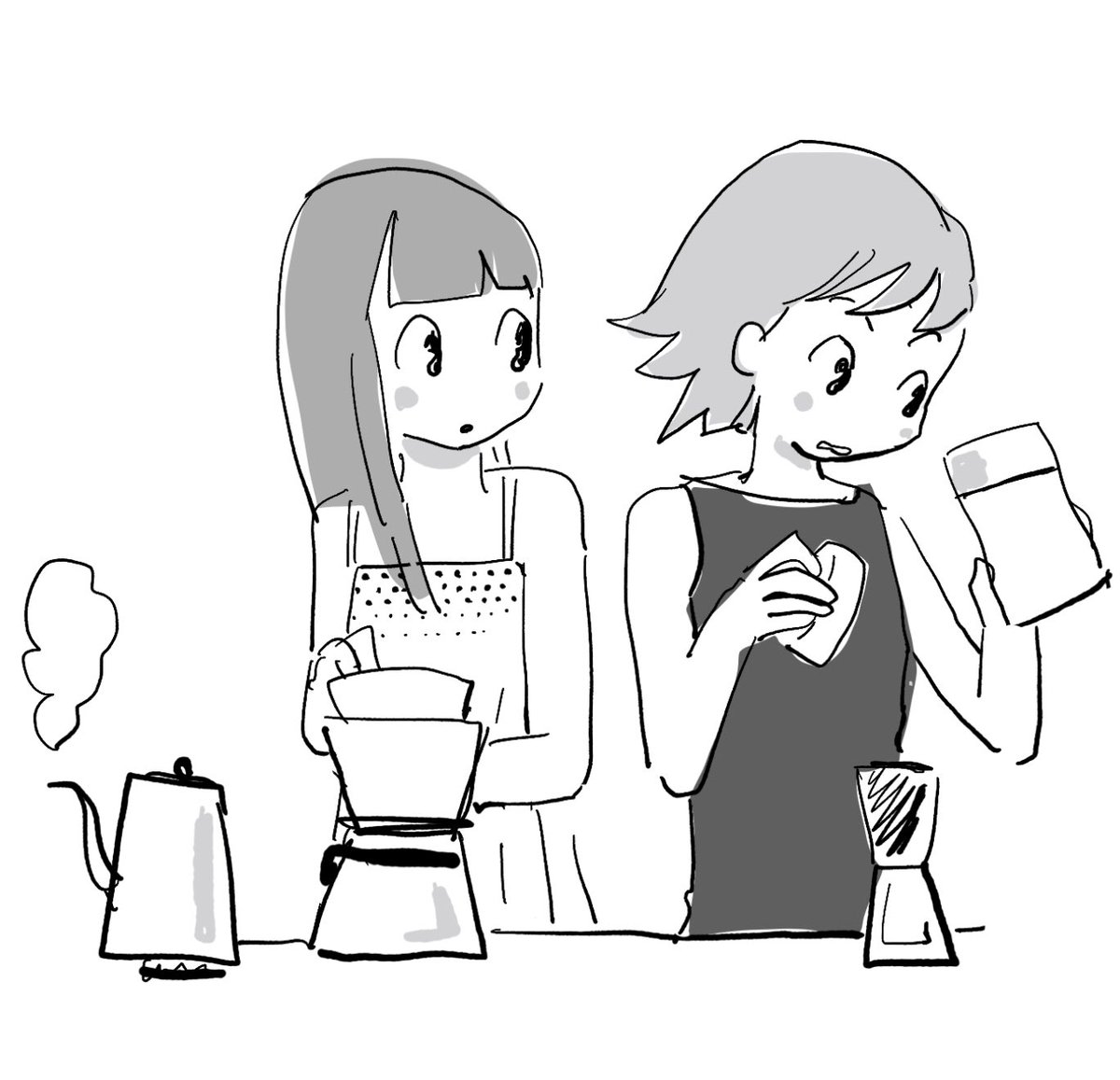 フィルターはあるけど豆がない
#不要不急のラクガキ 