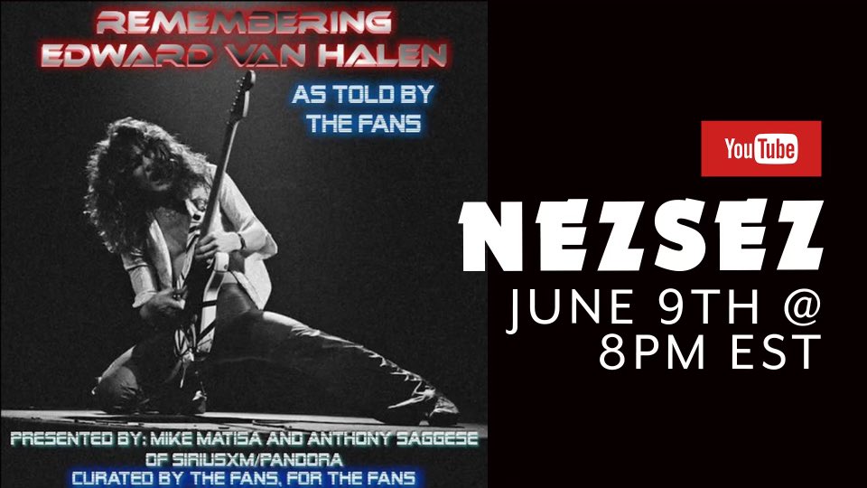 AnthonySaggese's tweet image. @MatisaMike and I will be on @davidnesdall Nez Sez tomorrow night discussing the playlist, @VanHalen @MammothWVH and how much we loved putting this together. youtu.be/9gzzdEvg2qY #ripeddievanhalen #VanHalen #MammothWVH